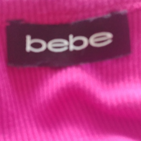 Top "BEBE" size M, hot pink color, - Picture 5 of 7